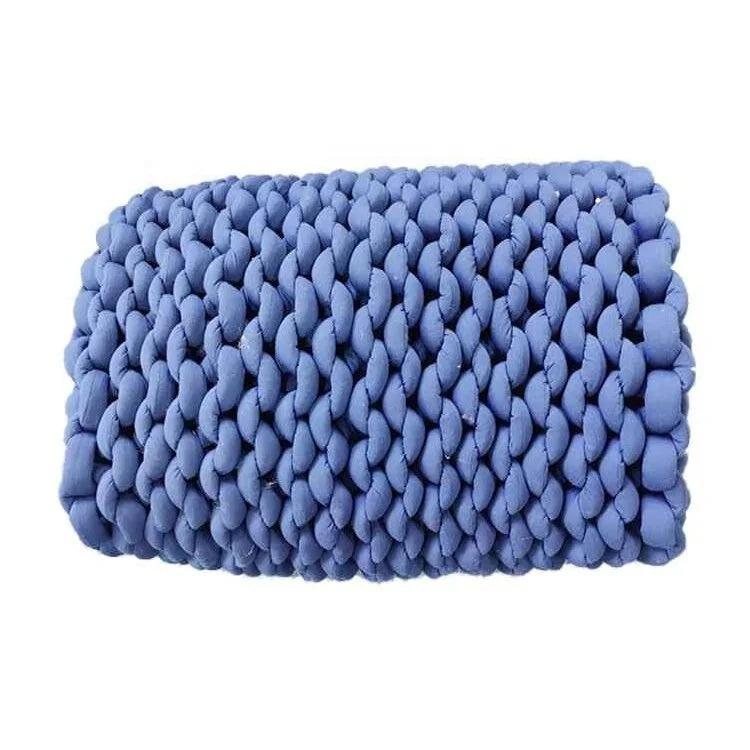 New Design Hand Soft Weighted Blanket Luxury Cable Polyester Chunky Knit Blanket