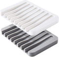 Premium Bathroom Kitchen Soap Holder Silicone Self Draining Soap Dishes