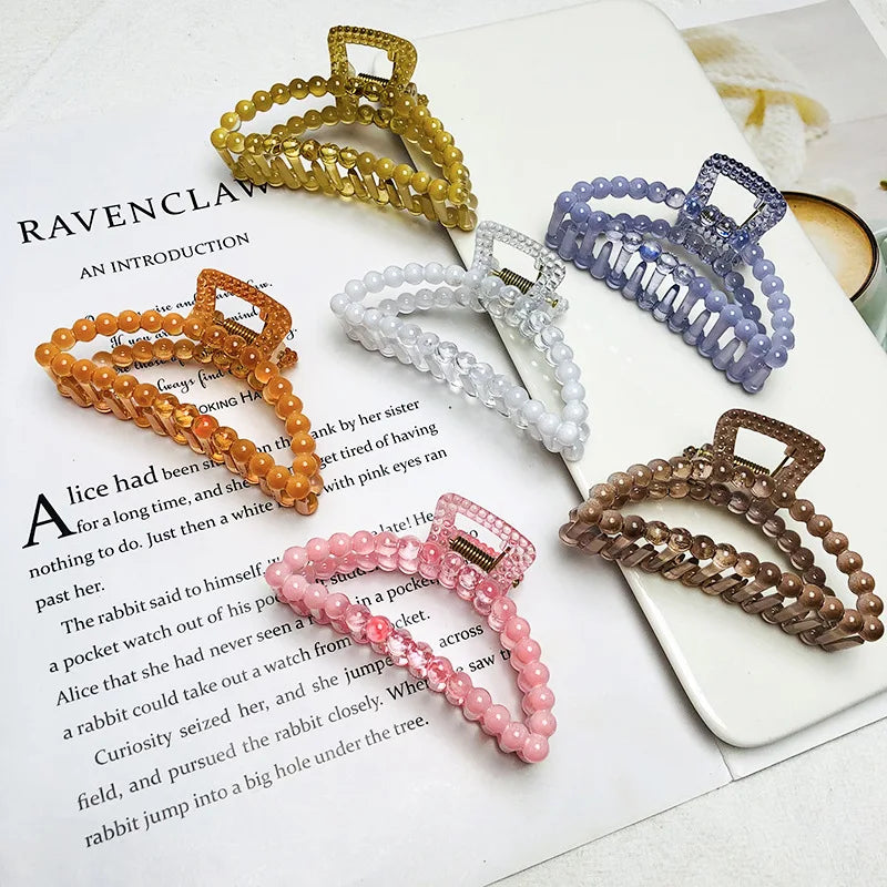 Wholesale New Transparent Gradient Trend Grab Crab Clamp Small Fresh Bath Hairpin Children Hair Accessories Hair Claw Clips