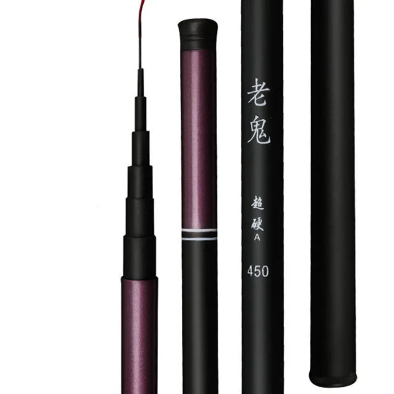 Telescopic Fiberglass Hand Fishing Rod 2.7-7.2m Ultra-Light 28 Tone Stream River Lake Freshwater Carp Pole OEM Wholesale