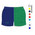 Custom 100% Cotton Twill Drill Rugby Shorts with Zip Pockets Breathable Two-Tone Union Applique Design