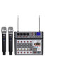 BMG 6 Channel Audio Mixer Mixing Console Built in Microphone UHF Wireless B T USB 16 DSP Effect for DJ Karaoke PC Record