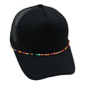 Wholesale Custom Logo Unisex 5 Panel Mesh Foam Sports Baseball Cap Curved Brim Blank Two Tone Trucker Hat With Beads Chain