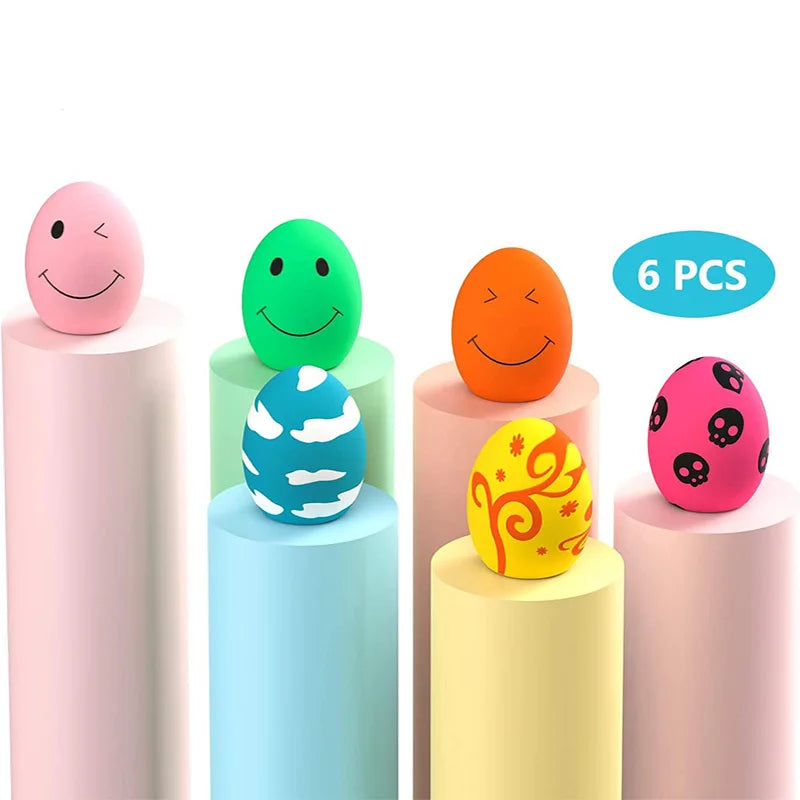 Yaobang Dog Squeaky Toy Latex Bouncy Egg Balls Soft Rubber Interactive Fetch Small Dog Toys 3.25cm Smile Face