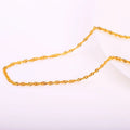 Olivia 2.8mm Water Wave Chain Statement Singapore Twist Chains Dainty Necklace Stainless Steel 18k Gold Plated Singapore Chain