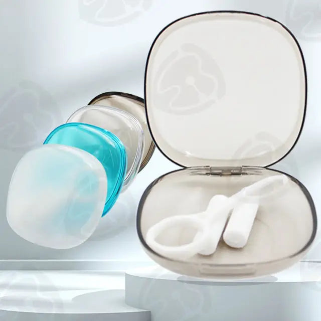 OEM Custom Logo Plastic Dental Box Clear Thick Invisible Braces Storage Full Small Aligner Retainer Case Denture Box