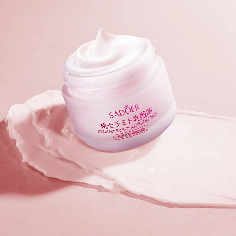 The New SADOER Fruit Peach Lactic Acid Bacteria Nourishing and Replenishing Skin Cream Moisturizing Repair Face Care Products