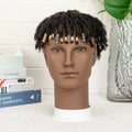 BLT New Style Interlocking Dreadlocks Toupee 100% Remy Human Kinky Straight Base Unit for Black Men 8x10inch Transparent Lace