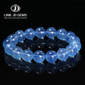 JD Fashion Chakra Energy Stone Elastic Bangles Gift 5A 7A High Quality Luxury Strand Natural Devil Blue Aquamarine Unisex CNAS