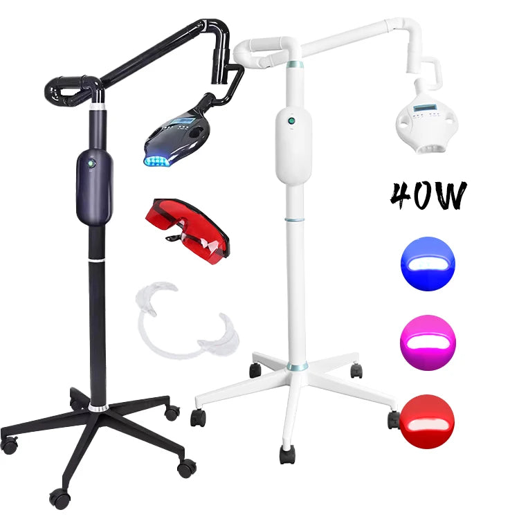 Wholesale Rotation Arm Three Color Laser LED Lamp Light Teeth Whitening Machine With Wheels