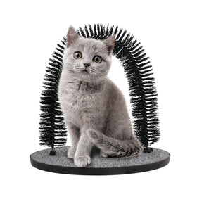 Arch Cat Groomer Self Grooming Toy Cat Self Groomer Massager Scratching Hair Trimming Brush Pet Cat Tree House Scratcher