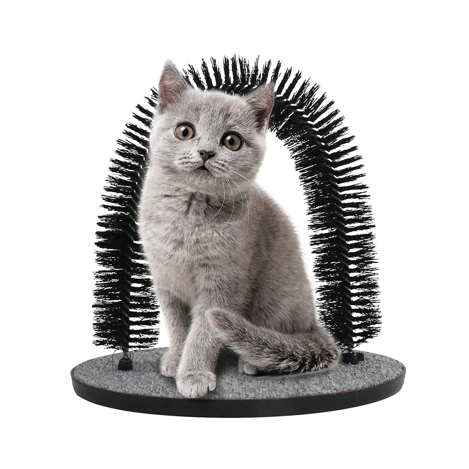 Arch Cat Groomer Self Grooming Toy Cat Self Groomer Massager Scratching Hair Trimming Brush Pet Cat Tree House Scratcher