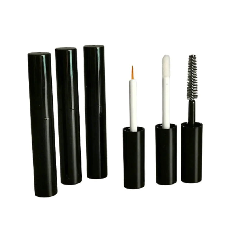 4ml Lip Gloss Tubes Black Eyelash Growth Eyeliner Liquid Glue Bottle Private Logo Empty DIY Packaging Mascara Tube with Brush