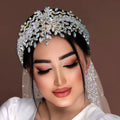 Rose Gold Silver Gold Three Color Fancy Handmade Rhinestone Sweet Bridal Wedding Hair Vine