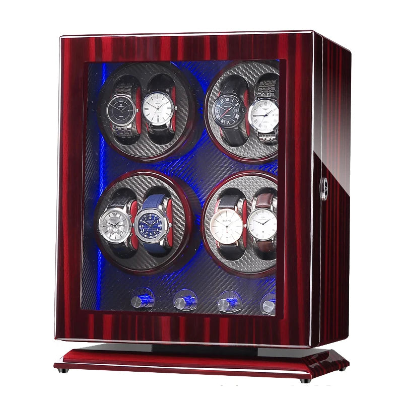 Direct Supplier Luxury Enrollador De Reloj Glossy Finish Lacquer 8 Slots Automatic Watch Safe Winder Box for Watches Mechanical