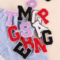 New Design Iron on Pure Colour Chenille Letter Patches for Diy Accessories