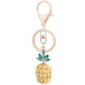 Lovely Rhinestone Pineapple Pendant Keychain Colorful Crystal Opal Fruit Pineapple Keychain Car Accessories