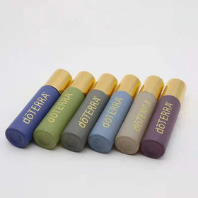 Custom Logo Gold Foil Luxury 10ml Matte Morandi Color Empty Anti-UV Glass Essential Oil Bottles Roll on Bottles