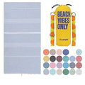 Super Absorbent 100% Cotton Customized Lightweight Turkish Fouta Hammam Sand Free Beach Towels