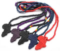 Fashion  Spot African Map Wooden NecklaceFor Women  and Men
