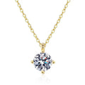 Chain 1/2/3CT Four Claws Moissanite Diamond Pendant Necklaces for Men Women Trendy Luxury Jewelry