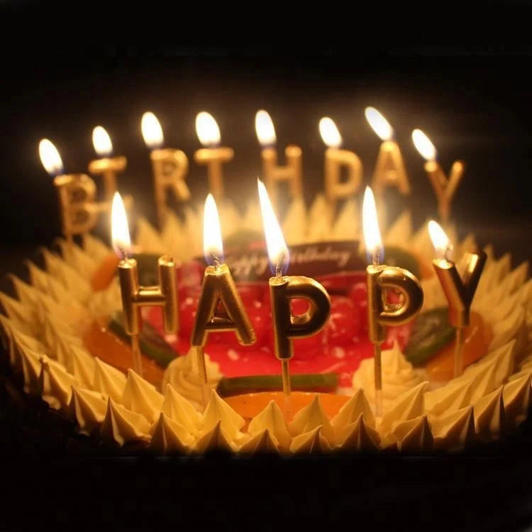 Kid's Gift Craft Cute Colorful Party Supplies Cake Topper Candles Letters Happy Birthday Candle