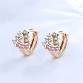 2025 Trending Bohemian 18K Gold Filled Colorful Triangular Zircon Women Drop Earrings  Chunky