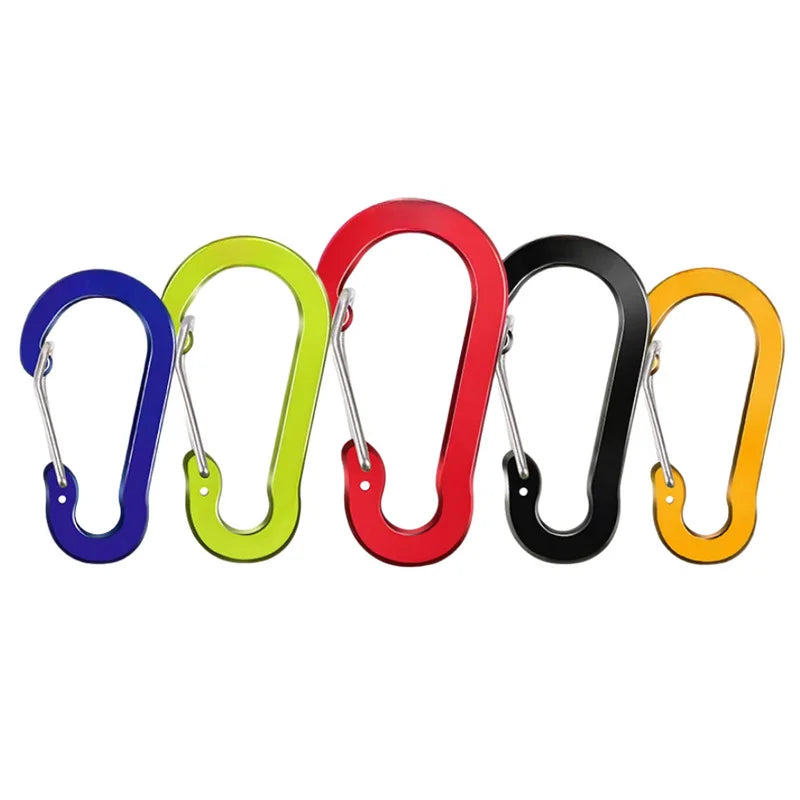Egg-Shaped 7cm Aluminum Spring Snap Hook Carabiner Keychain Durable Zinc Alloy Plain for Climbing Sling Use Customizable OEM