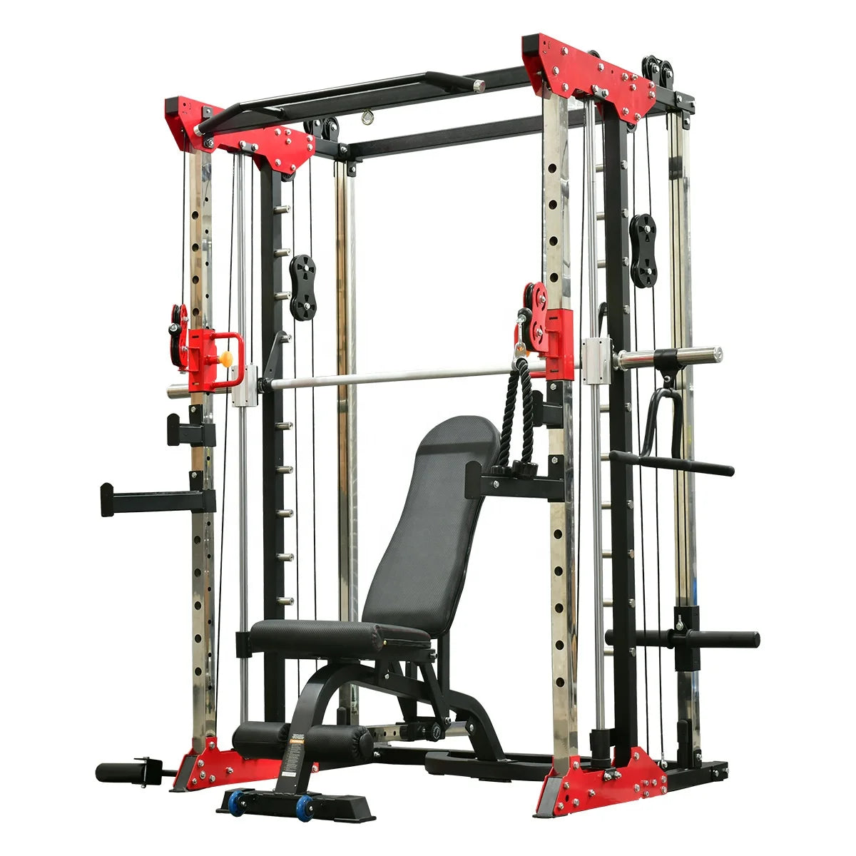 PINJIAN Comprehensive Training Weight Racks for Gym Weight Lifting Pull up Barbell Training Smith Machine Home Gym