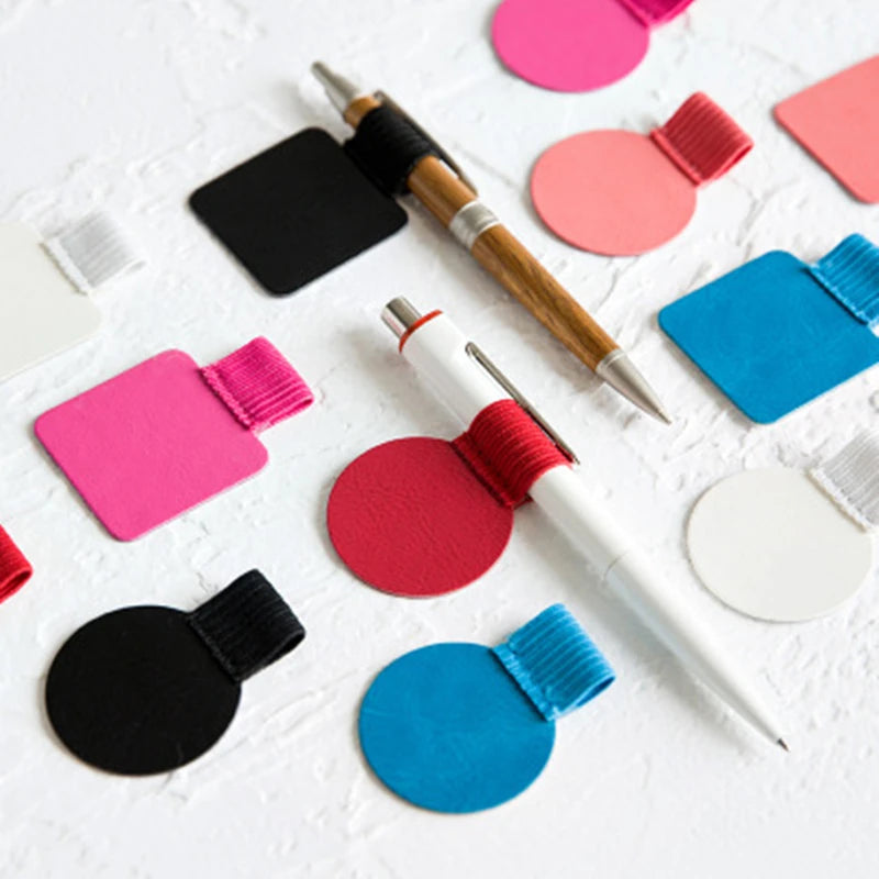 Best Selling Notebook Laptop Pen Holders Elastic Band Pen Loop Self-adhesive PU Pen Holder