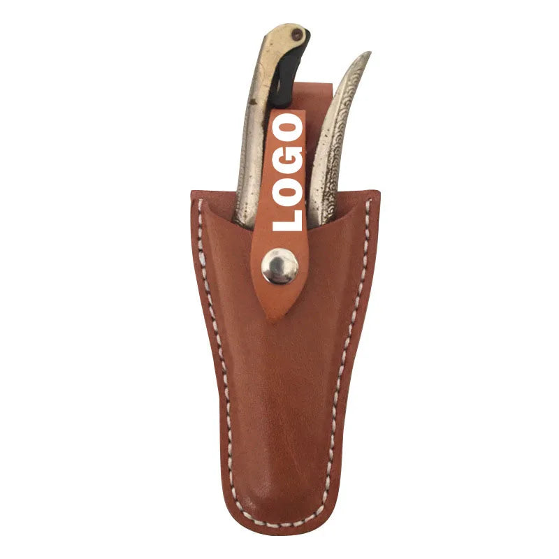 Fold Knife Scabbard Tool Flashlight Belt Loop Case Holder Leather Sheath Pocket Hunt Camp Outdoor Carry Tool Bag Equipment