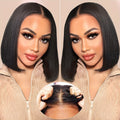 Glueless Free Wig Wear and Go Bob Wig 13x4 Lace Front Brazilian Virgin Human Hair Straight Short Bob Pre-plucked Natural Color