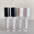 LZ Pack 100pcs Private Label Liquid Foundation Concealer Unique Lip Gloss Containers Matte Black White Big Brush Lip Gloss Tubes