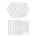 8Pcs Coaster Molds for Resin Casting Resin Coaster Molds Including 4 Square and 4 Hexagon Epoxy Silicone Molds