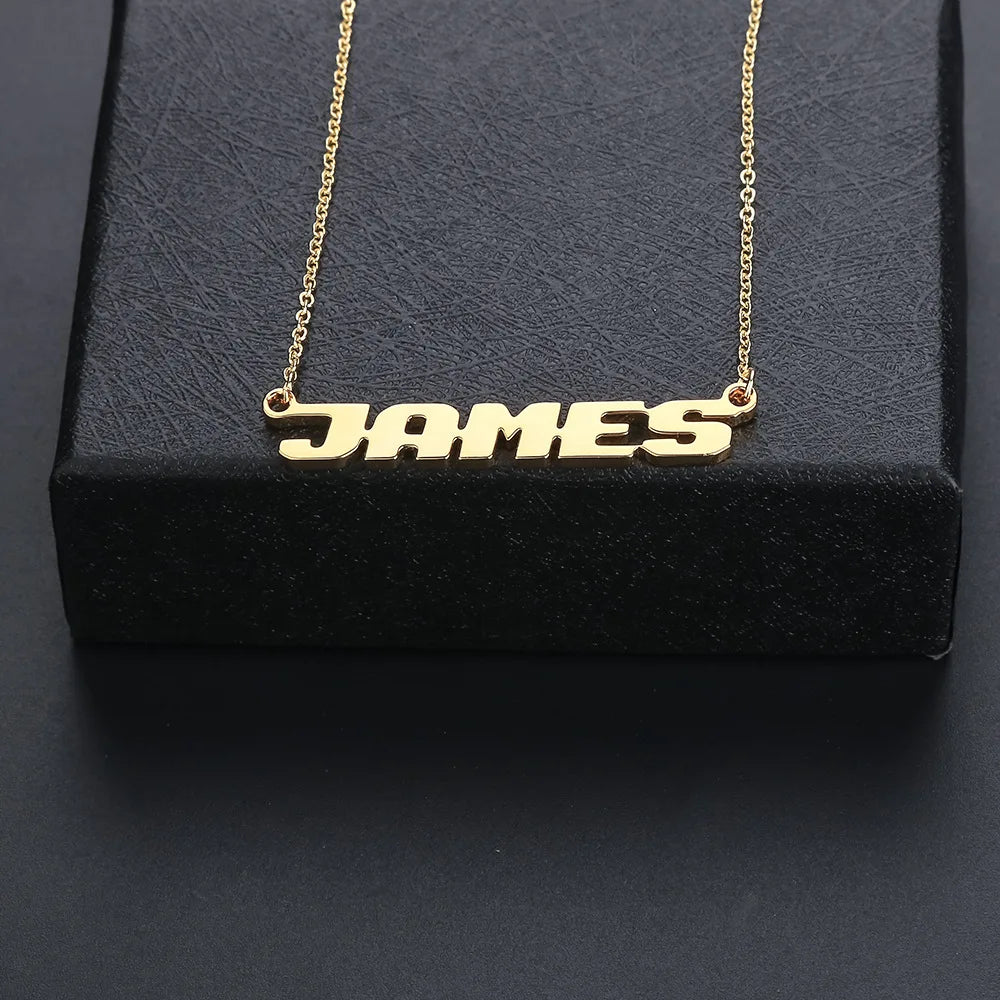 Smooth English Letter Jewelry Trendy and Personalized Collarbone Chain Fashionable and Textured Necklace
