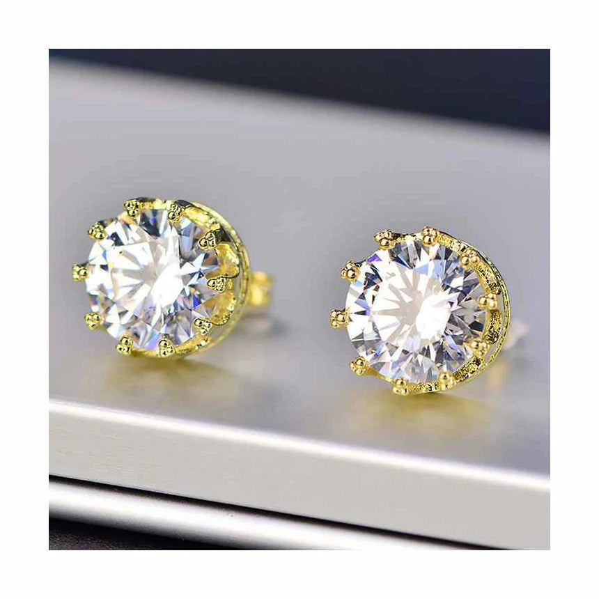 VOAINO 18K 14K 9K Gold 0.3 Ct*2 Six-prong Lab Grown Created Diamond Jewelry 18k Pure Gold Stud Earrings