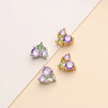 Fashion Cz Micro Insert Pave Diamond Heart Shape Spacer Beads Charm for Jewelry DIY