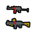PVC 3d Soft Rubber Patches Gun Shaped Mini Tactical Badge With Hooks