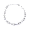 Punk Chic Bracelet Sterling Silver Clasp U-shaped Minimalist Necklace