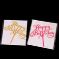 Acrylic Cupcake Topper Party Decoration Happy Birthday Acrylic Cake Topper