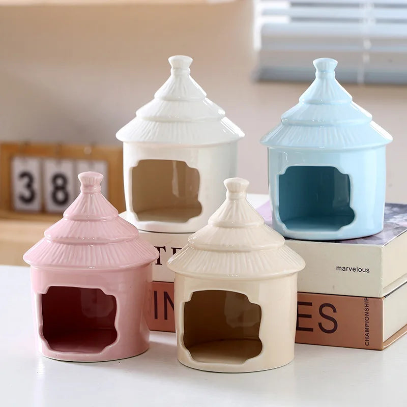 Summer Ceramic Hamster Golden Bear Sleeping Nest Hiding House