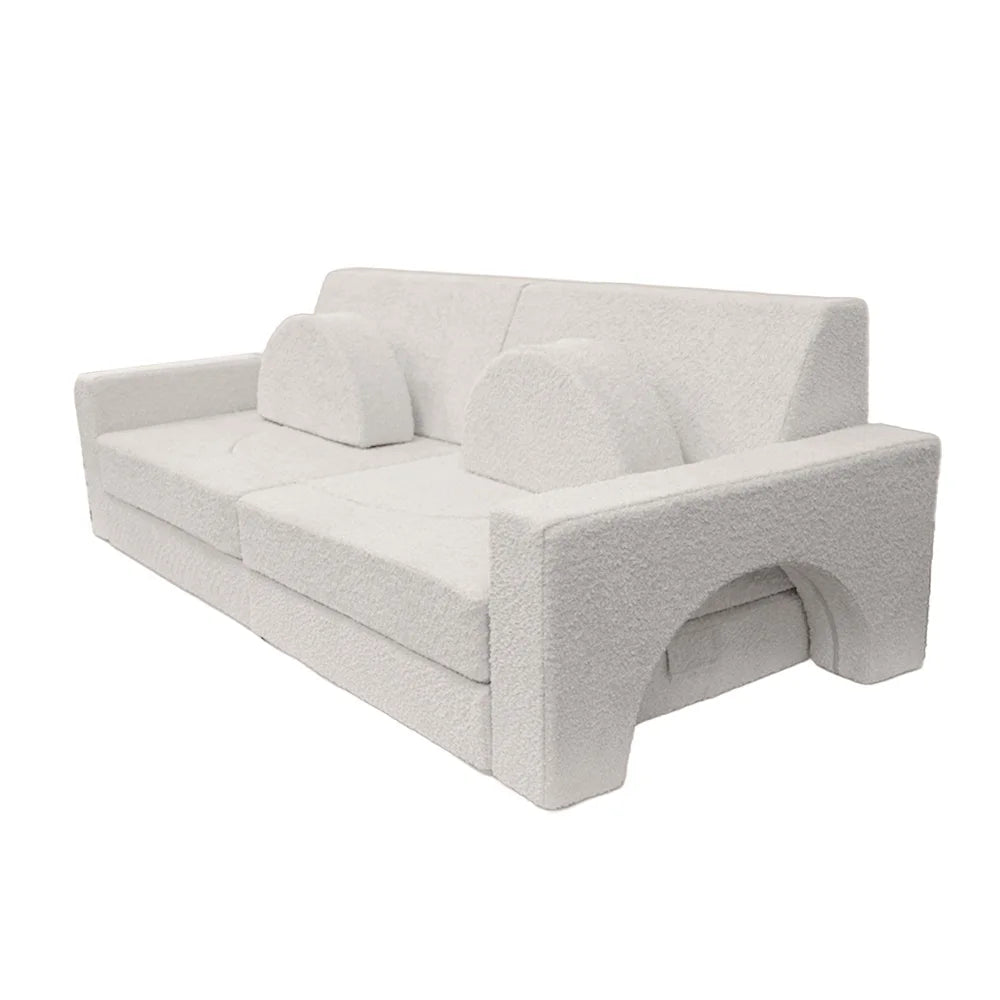 Kids Couch Sofa 12 Pcs Modular Toddler Couch Removable Cover Kids Chair Couch for Playing Creativity Fold Out Furniture