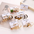 Love Butterfly Leopard Print Acetic Acid Plate Diamond Charm Women Hoop Earrings Sets 2023 Fashion Jewelry Pearl Acrylic Trendy