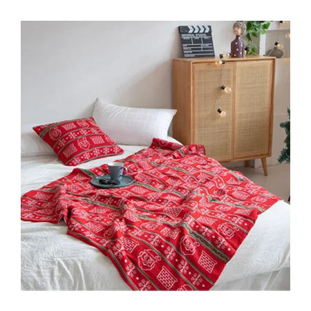 TT Nordic Style Christmas Gift Decoration Atmosphere Home Knitted Throw Blanket Modern Filming Quilt