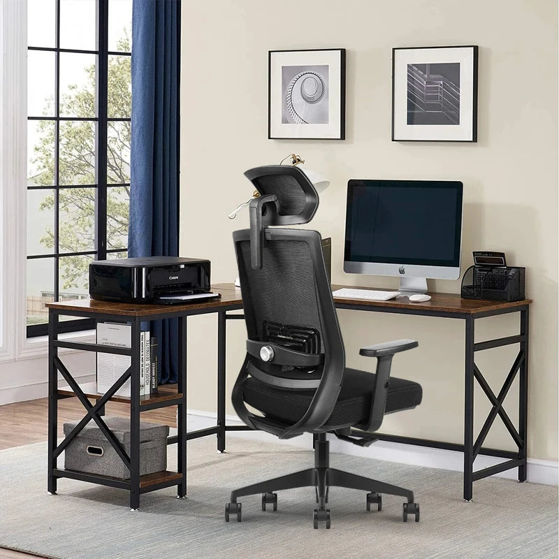 Luxury Adjustable Ergonomic Office Chair Modern Nordic Home Swivel Executive Chair Chaise Mesh China's BIFMA Certified Metal PU