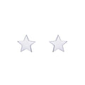 ZHILIAN Fashion 925 Sterling Silver Fine Jewelry Simple Star Shape Stud Earrings for Women