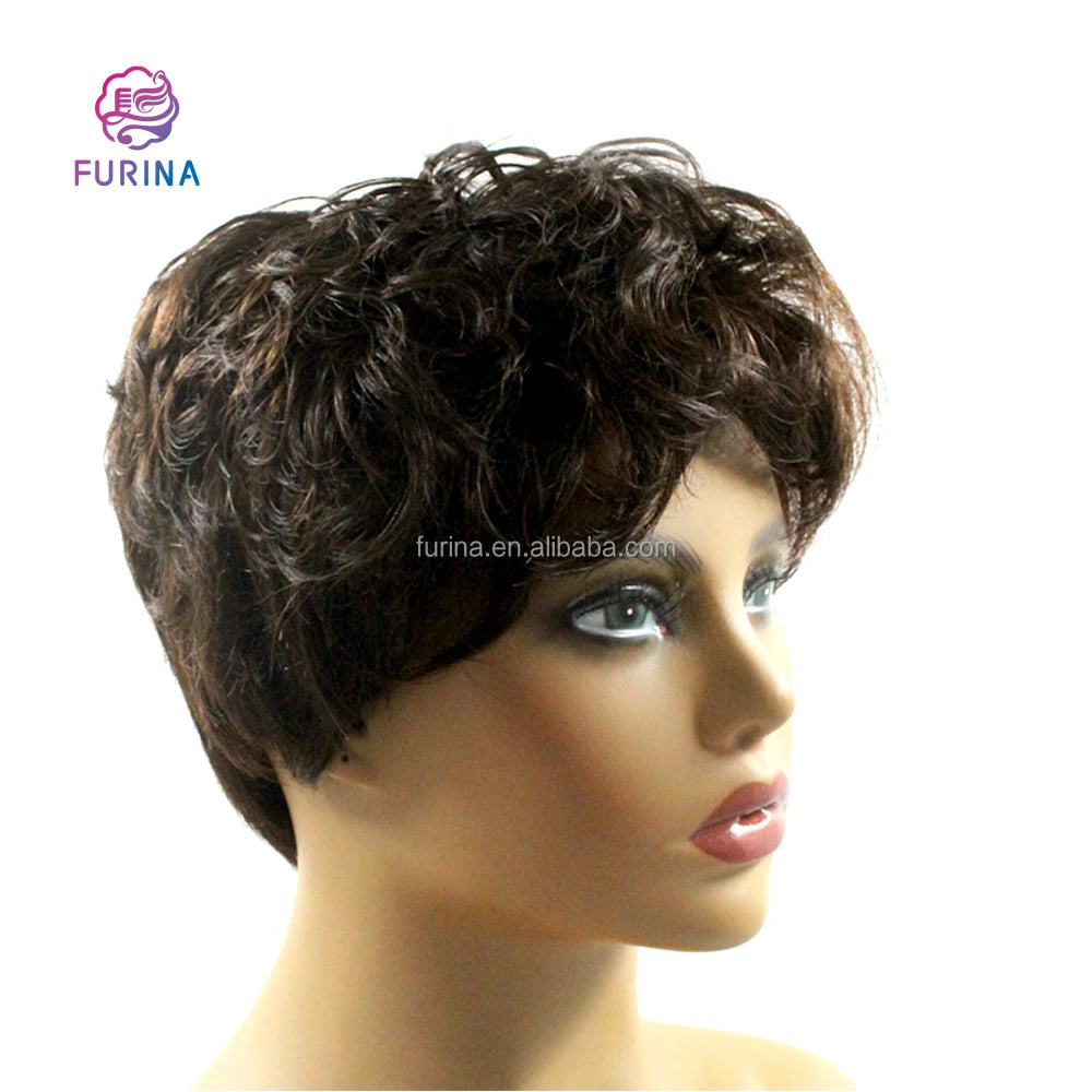 Wholesale Effective 6inch 16*18 Full Cuticle Aligned Human Hair Wigs for Women