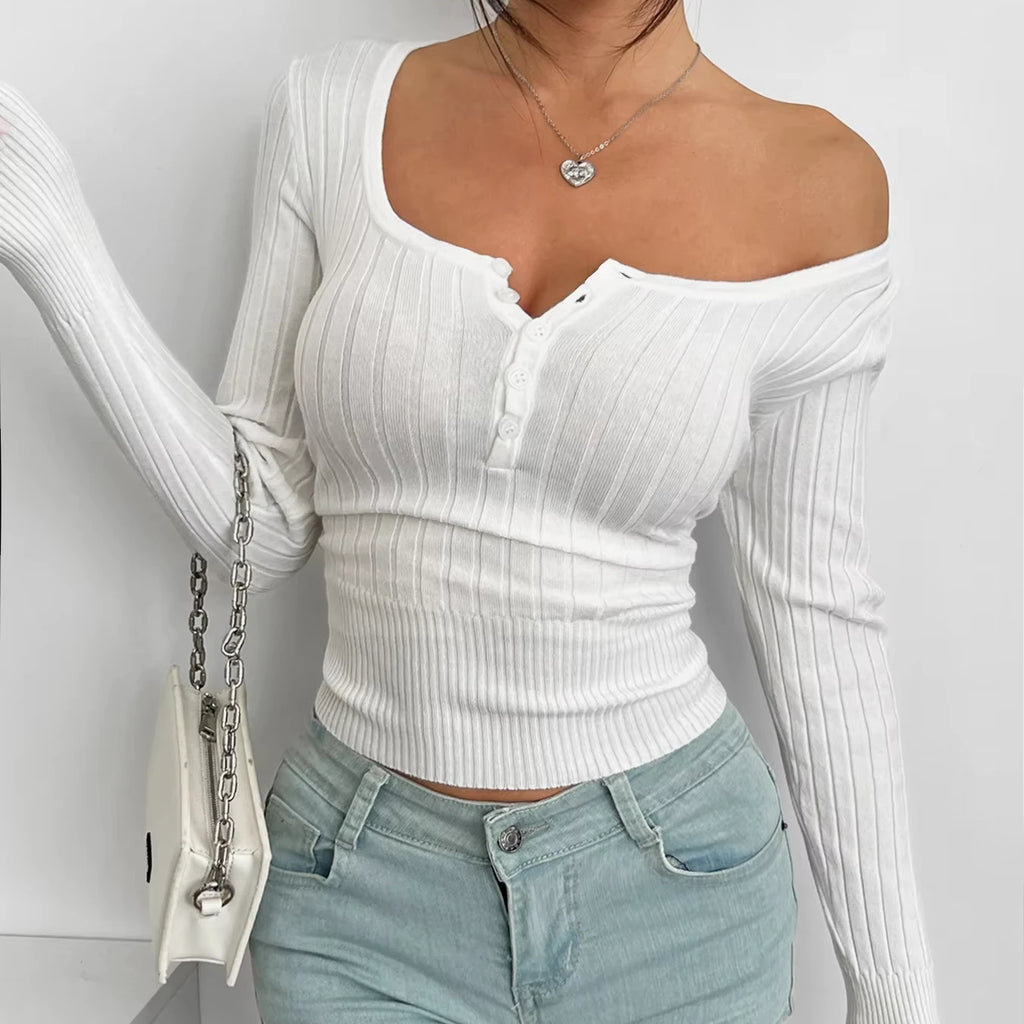 Wholesale Custom Solid Color Crew Neck Knit Pullover Sweater Manufacturers  Ladies Long Sleeve Clothes Basic Tops Women