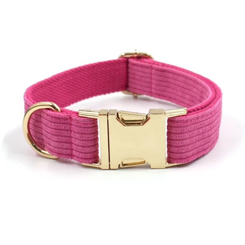 Custom Corduroy Dog Harness Available Private logo Labels Corduroy Dog Collar Metal Buckles Wholesale Natural Dog Collar Cork