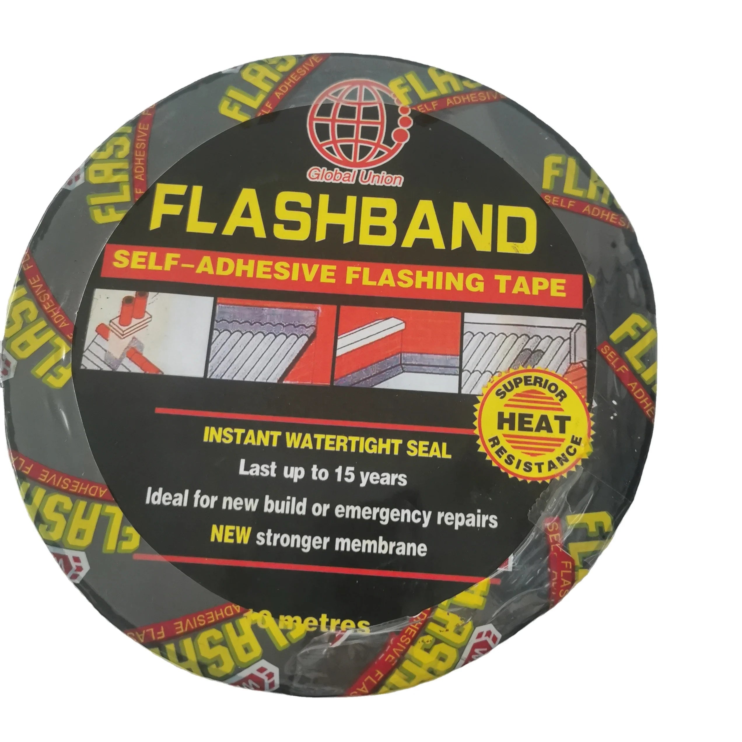 1.5mm Bituminous Repair Flashing Roller Sealing Tape Underwater 10 Meters Long Waterproof